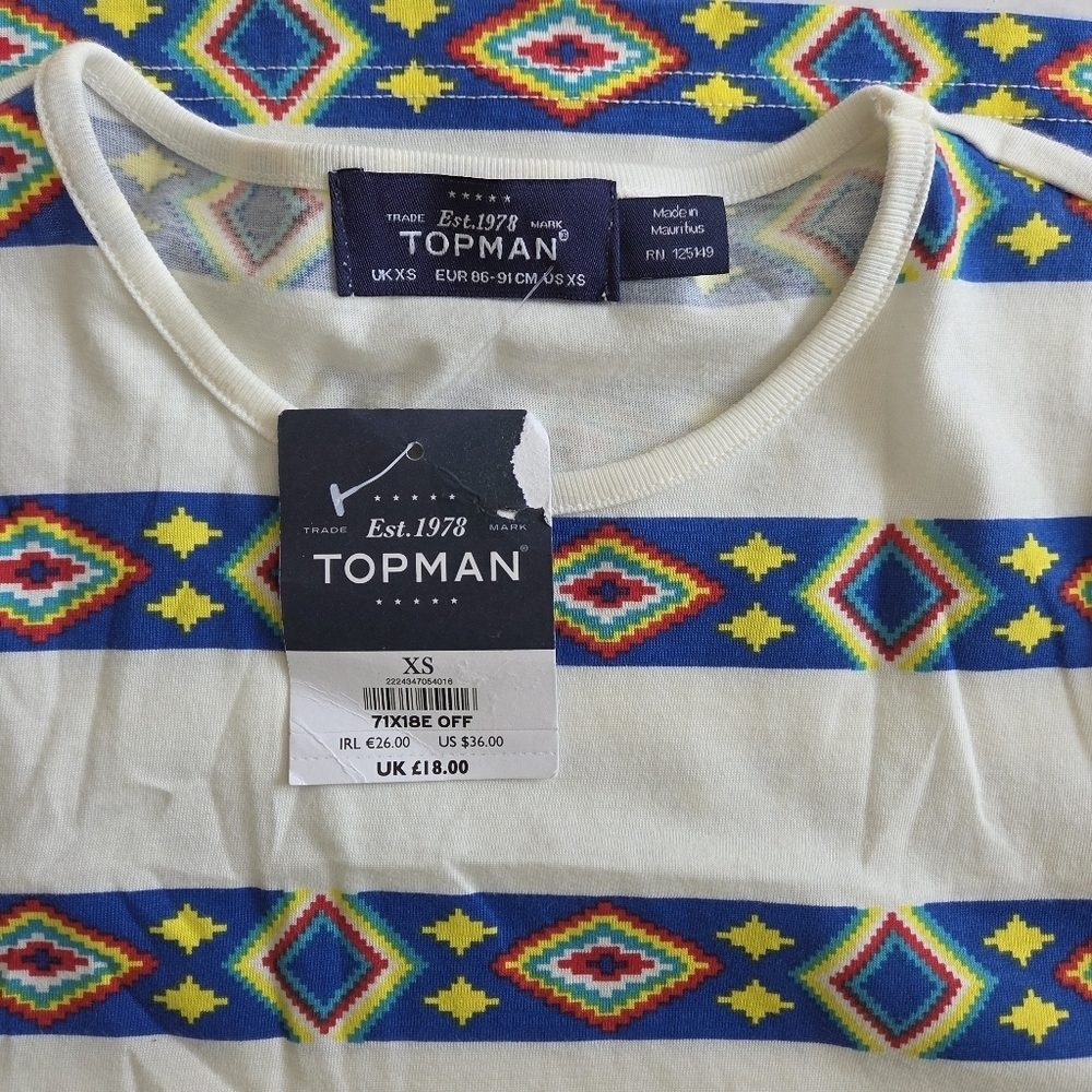 Topman Geometric Pattern T-Shirt - Picture 4 of 8
